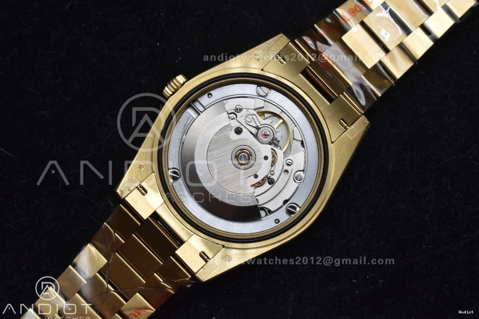 Black Green 40 President V4 Bracelet Weight) on 904L Steel YG A2836 QF Dial Edition (Gain DayDate Best 0118